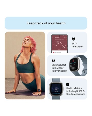 Fitbit Versa 4 Smart Watch - Waterfall Blue