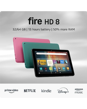 Amazon Fire HD 8 (2024) 8in 64GB Wi-Fi Tablet - Black
