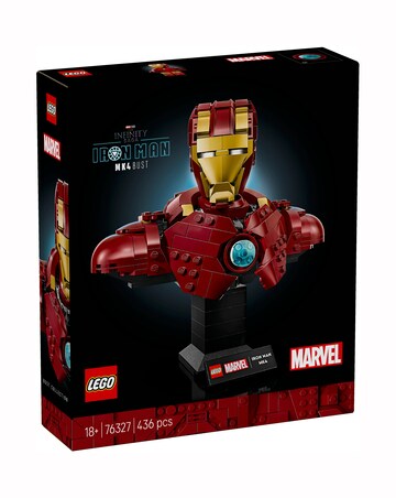 LEGO Marvel Iron Man MK4 Bust, Buildable Model for Adults with Minifigure 76327
