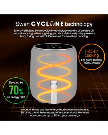 Swan Retro Grey 4.5L Digital Air Fryer