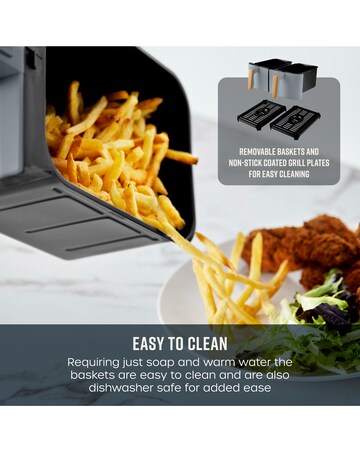 Swan Nordic Grey 8L Digital Dual Basket Air Fryer