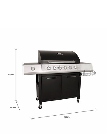 Charles Bentley 6 Burner Gas BBQ with Side Burner