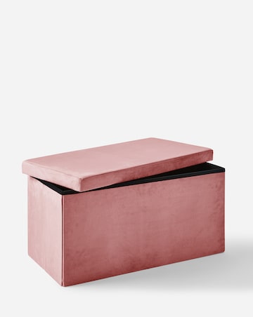 Velvet Foldable Storage Ottoman
