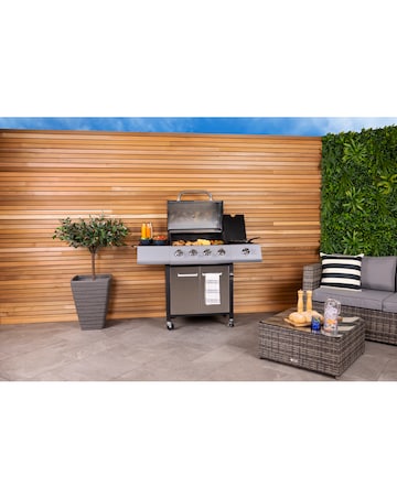 Charles Bentley 4 Burner Gas BBQ with Side Burner