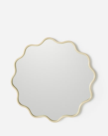 Wavy Circular Wall Mirror