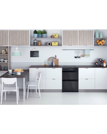 Indesit ID67V9KMB/UK 60cm Electric Double Cooker + Installation