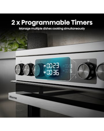 Hisense HDCEC6C20X 60cm Electric Double Cooker - Grey