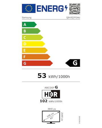 Samsung QE43Q7F2AUXXU 43in QLED 4K AI Smart TV