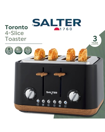 Salter Toronto 4 Slice Black Toaster