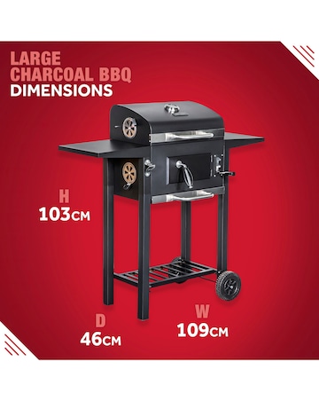 George Foreman Large Smoker Charcoal BBQ