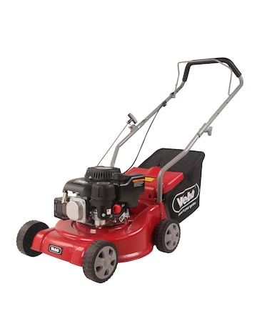Webb Dynamic 39cm Hand Push Petrol Lawnmower with Polydeck
