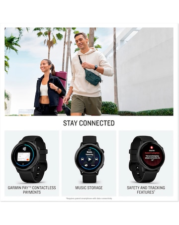 Garmin Vivoactive 6 AMOLED 42mm Smart Watch - Black