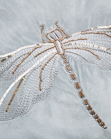 Embroidered Dragonfly cushion
