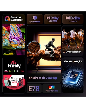 Hisense 50E78QTUK 50in QLED 4K Ultra HD HDR Smart TV