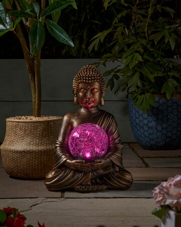 Gazing Buddha Solar Ornament