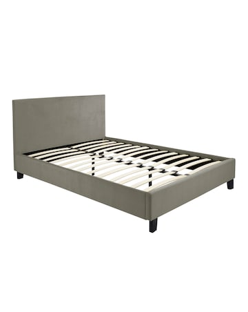 Hayden Velvet Bed Frame with 3 Layer Memory Foam Hybrid Mattress