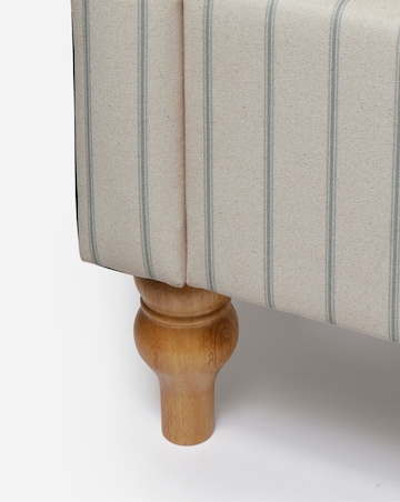 Julipa Everly Stripe Bed Frame with 3 Layer Memory Foam Hybrid Mattress