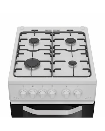 Hotpoint HTG5GCW 50cm Gas Twin Cooker - White