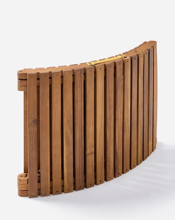 Charles Bentley Folding Curved Wooden Sun Lounger