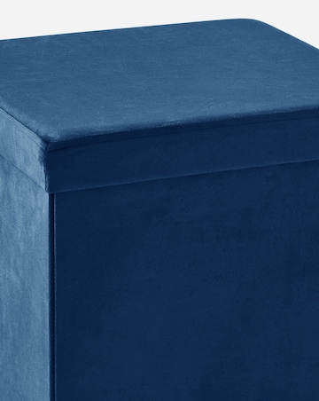 Velvet Foldable Storage Ottoman Cube