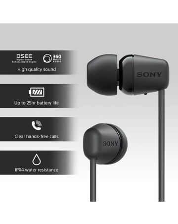 Sony WI-C100 Wireless In-Ear Headphones - Black