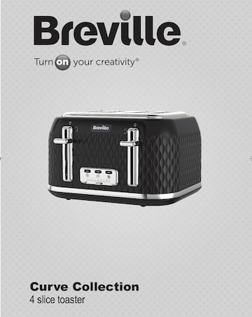 Breville VTT786 Curve 4 Slice Black Toaster