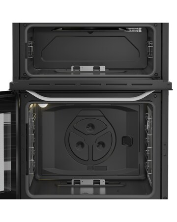 Hotpoint HDG6GDCW 60cm Gas Double Cooker with Glass Lid - White