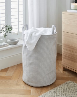 Grey Fabric Laundry Hamper