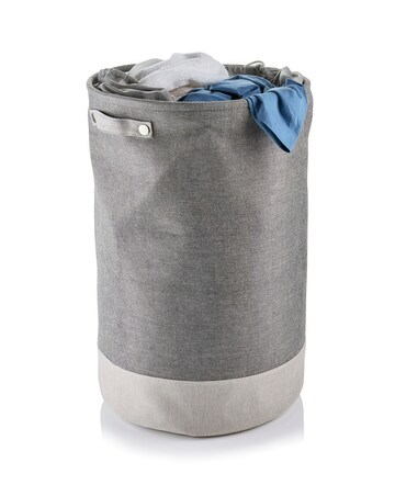 Minky 86L Round Laundry Hamper with Drawstring