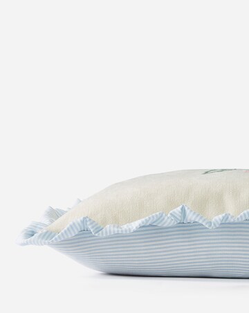 Flora Embroidered Ruffled Cushion