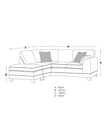 Hilliard Fabric Left Hand Corner Sofa