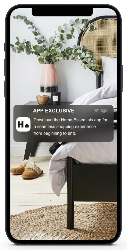 Mobile phone with a text message on screen