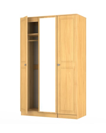 Richmond Ready Assembled 3 Door Mirrored Wardrobe
