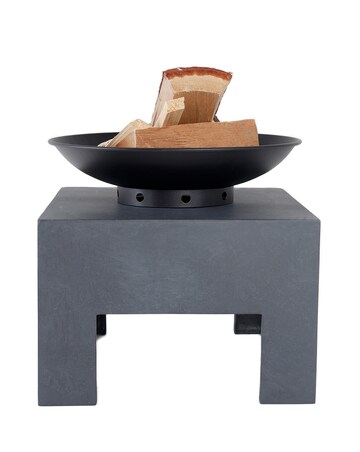 Charles Bentley Metal Fire Bowl With Square Stand