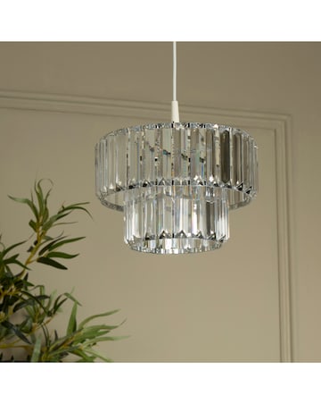 Chrome and Clear Acrylic Shade