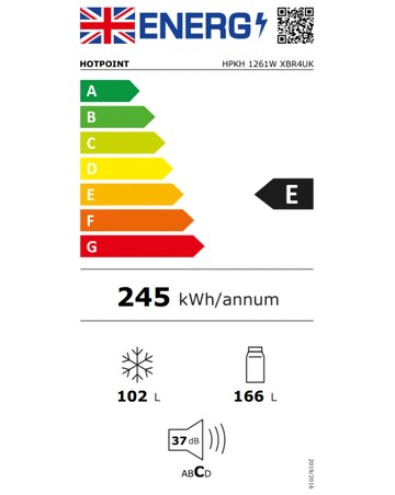 Hotpoint HPKH1261WXBR4UK 50/50 Fridge Freezer With Water Dispenser - Dark Silver