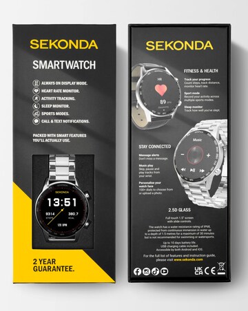 Sekonda Active Plus 45mm Stainless Steel Smart Watch