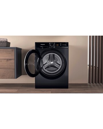 Hotpoint NSWM864CBSUKN, 8kg, 1600rpm Washing Machine - Black