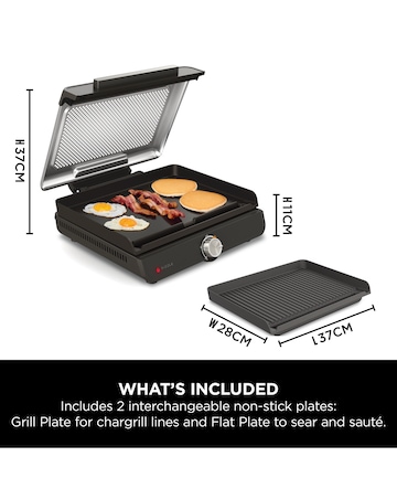 Ninja Sizzle GR101UK Smokeless Indoor Grill and Griddle