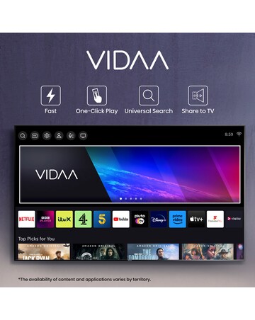 Hisense 55in 55A6KTUK Smart 4K UHD HDR TV with VDTS Virtual:X & Freeview Play