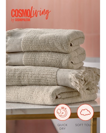 Cosmo Textured Cotton 4 Piece Towel Bale