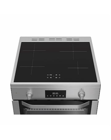 Hotpoint HDE6IDC2X Electric Double Cooker with Induction Hob - Stainless Steel
