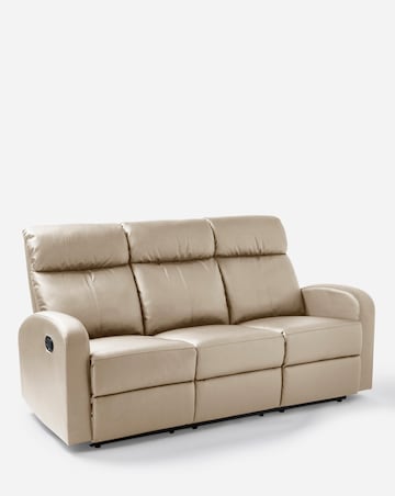 Ramsey Faux Leather Recliner 3 Seater Sofa