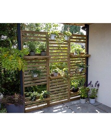 Forest Slatted Wall Planter 2 Shelf