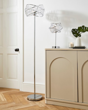 Juno Chrome & Acrylic Floor Lamp