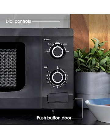 Abode AMM2001B 20L Black Manual Microwave