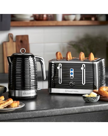 Russell Hobbs Inspire Kettle and Toaster Bundle Black