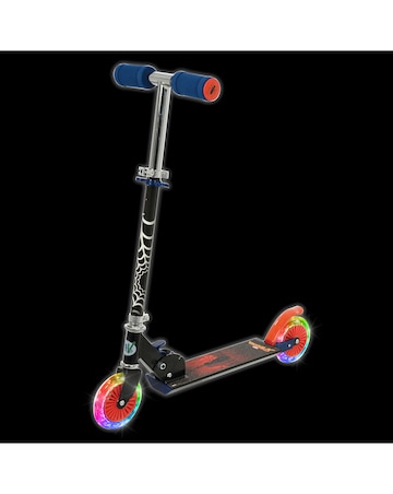 MoVe Spiderman Folding Inline Scooter with Light Up wheels