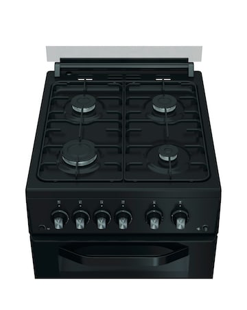 Hotpoint HDG5GCB 50cm Gas Double Cooker - Black + installation