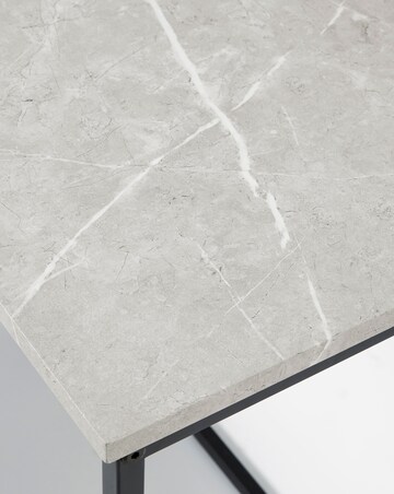 Mason Marble Effect Compact Dining Set with 2 Benches